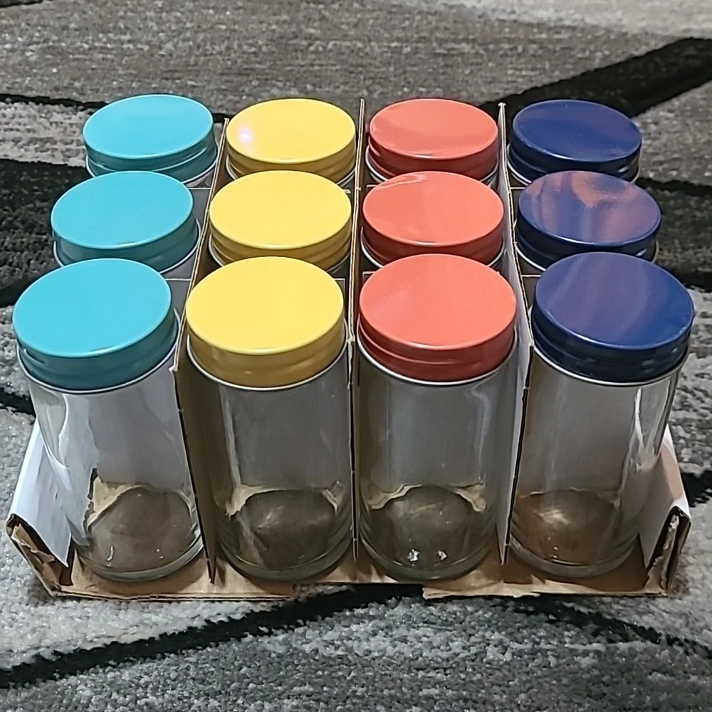 NWOT OLD EAST MINI CANISTERS SET 12 - 2 OZ MULTI COLORS PRICE FIRM